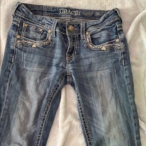 I am selling these fairly new boot cut jeans